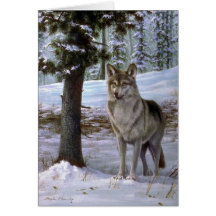 Je viens dans la paix, loup carte de vœux
