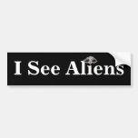 Je vois l'adhésif pour pare-chocs d'aliens autocollant pour voiture