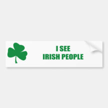 JE VOIS LES PERSONNES IRLANDAISES ADHÉSIFS POUR VOITURE