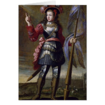 Jeanne d'Arc avant Orléans Carte De Vœux