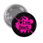 "J'éclaboussure rose de peinture aime d'Emo garçon Pin's Avec Agrafe