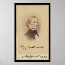 Jefferson Davis a signé la carte 1860 Posters