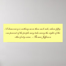 Jefferson sur la démocratie posters