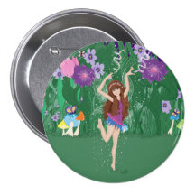 Jen la fée de fleur de danse pin's avec agrafe