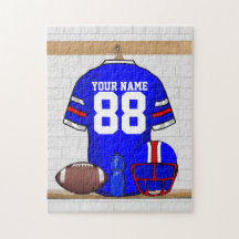 Jersey personnalisé de fer de grille de football a puzzles avec photo