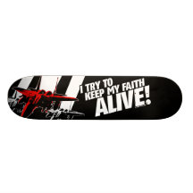 J'essaye de maintenir ma foi vivante ! plateaux de planche à roulettes
