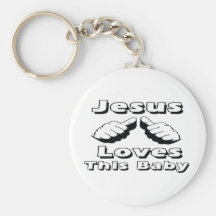 Jésus aime ce bébé porte-clef