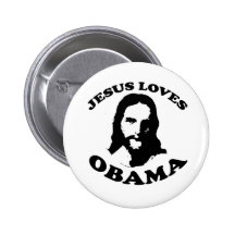 Jésus aime Obama Badges