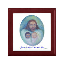 Jésus aime vous et moi boîtes à souvenirs