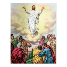 Jésus allant à la maison merveilleuse cartes postales