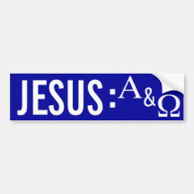 Jésus : Alpha et Omega Autocollant Pour Voiture