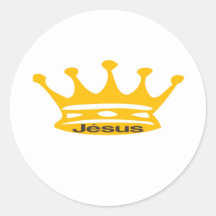 Jésus Couronne Adhésifs Ronds