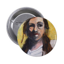 Jésus dans un T-shirt blanc Badges