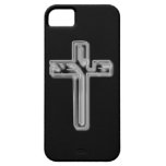 Jésus en argent croisé pour moi téléphone au 5 étui iPhone 5