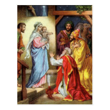 Jésus et les 3 rois carte postale