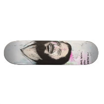 Jésus heureux planches à roulettes