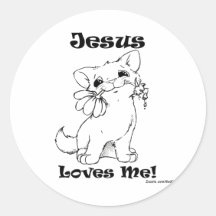 Jésus m'aime ! autocollant