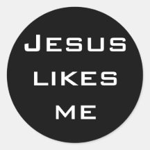 Jésus m'aime autocollant