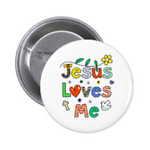 Jésus m'aime badges