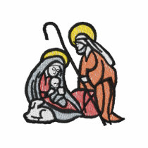 Jésus, Mary et Joseph polos brodés