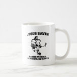 Jésus sauve le T-shirt drôle d'hockey Mugs