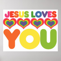 Jésus vous aime affiche