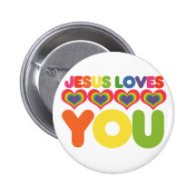 Jésus vous aime pin's avec agrafe