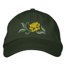 Jet de jonquille casquettes brodées