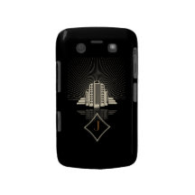 Jet de tour d'art déco de monogramme coques blackberry