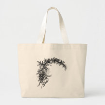 Jet du monogramme E des roses Sac De Toile
