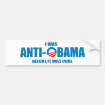 J'étais Anti-Obama avant que c'ait été T-shirt fra Adhésifs Pour Voiture