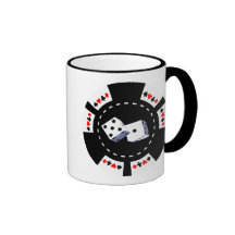JETON DE POKER AVEC L'ORNEMENT DE MATRICES TASSE