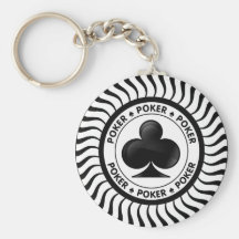 Jeton de poker de costume de club porte-clé