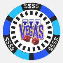 JETON DE POKER DE VEGAS AUTOCOLLANT