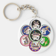 Jetons de poker en abondance porte-clef