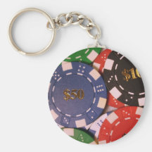 Jetons de poker Keychain Porte-clés