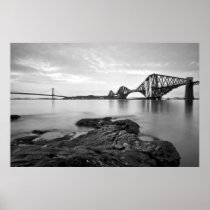 Jette un pont sur en avant le noir et le blanc posters
