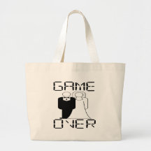 JEU AU-DESSUS de conception drôle de mariage Sac En Toile