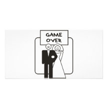 Jeu au-dessus de mariage cartes de vœux avec photo