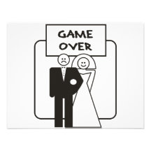 Jeu au-dessus de mariage faire-parts