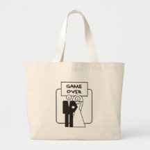 Jeu au-dessus de mariage sacs en toile