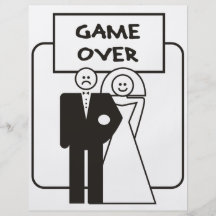 Jeu au-dessus de mariage tract personnalisé