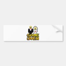 Jeu au-dessus du mariage (à 8 bits) autocollants pour voiture