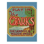 Jeu dans la terre d'OZARKS de million de sourires Cartes Postales