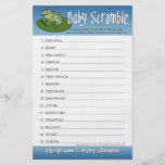 Jeu de baby shower - bousculade de mot de bébé prospectus personnalisés