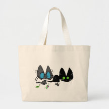 Jeu de deux chats sac en toile