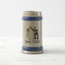 Jeu de jeunes mariés plus de mugs