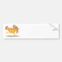 Jeune coq de coq rétro autocollant pour voiture