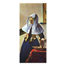 Jeune femme avec un broc de l'eau., par Johannes V Double Carte