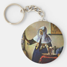 Jeune femme avec un broc de l'eau., par Johannes V Porte-clés
